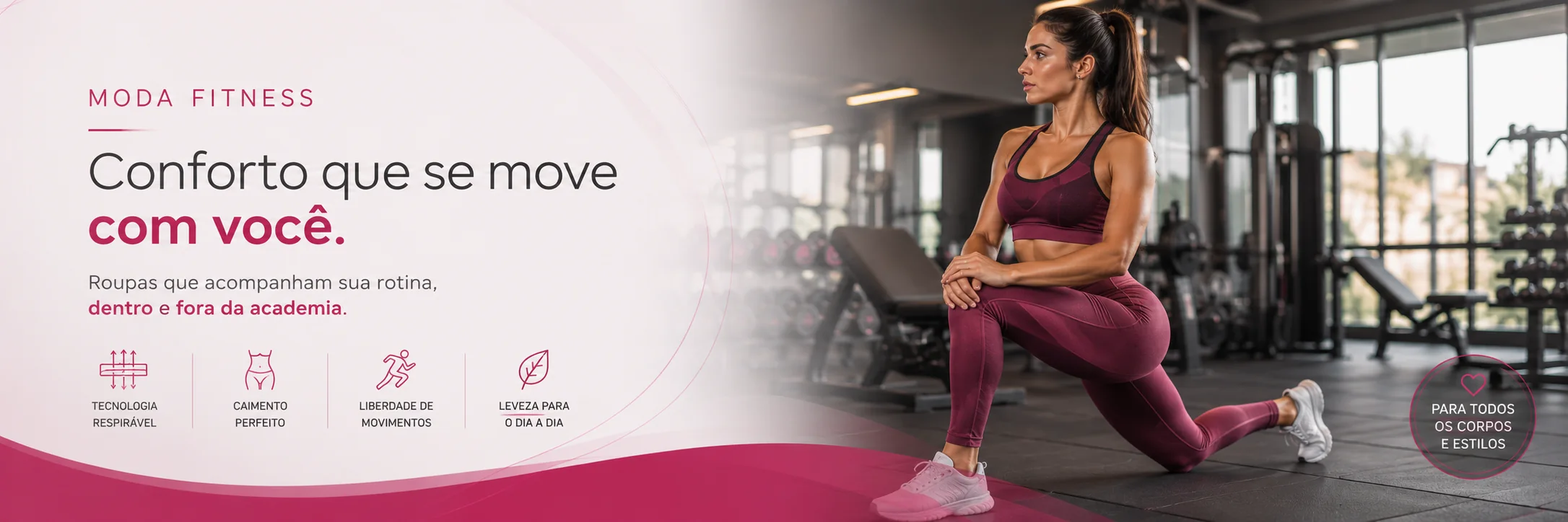 Moda fitness — conforto que se move com você